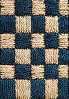 Blue and white checkered fabric.